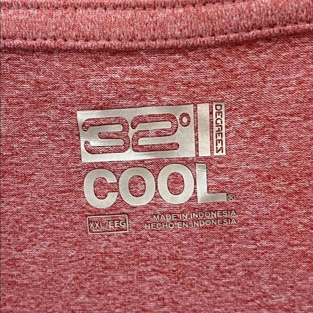 ❤️ 🆕 32 DEGREES COOL Heather Red Polo Size XXL
